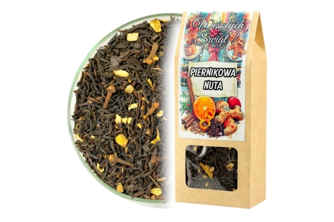 Herbata Czarna PIERNIKOWA NUTA (KT) (50g) Prezent Na Mikołajki i Święta !